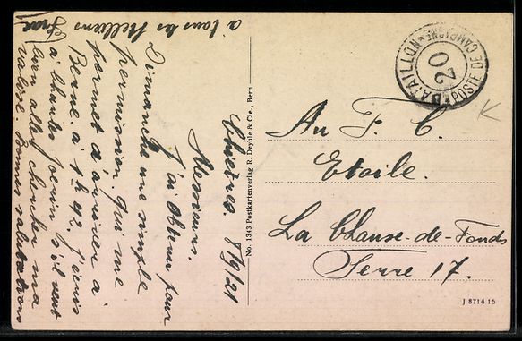 Cartoline postali: AK Kerzers, Ortsansicht mit Kirche – Usato da Berlin venduto da bartko-reher 1