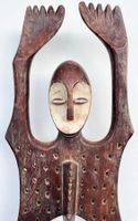 große alte Lega Skulptur Kongo Höhe 80 cm Art Afrika