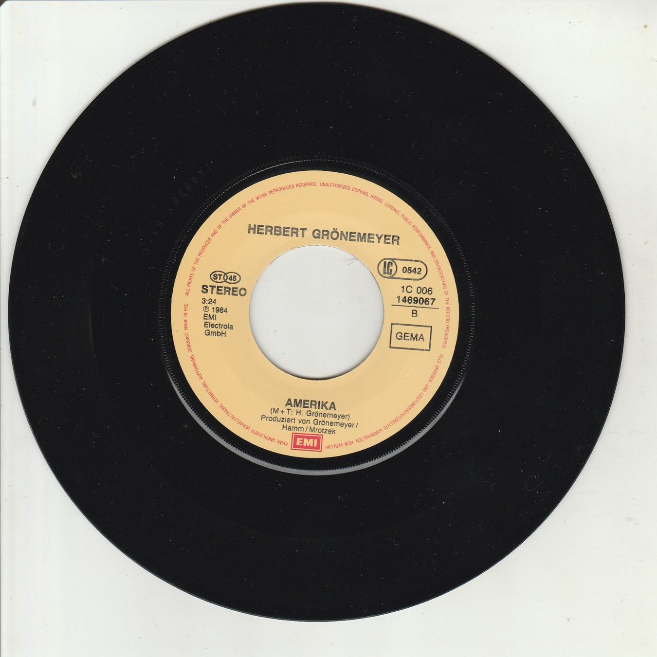 Dischi in vinile: Herbert Grönemeyer - Männer 7" Vinyl 1984 – Usato da Tübach venduto da JamesStone 3