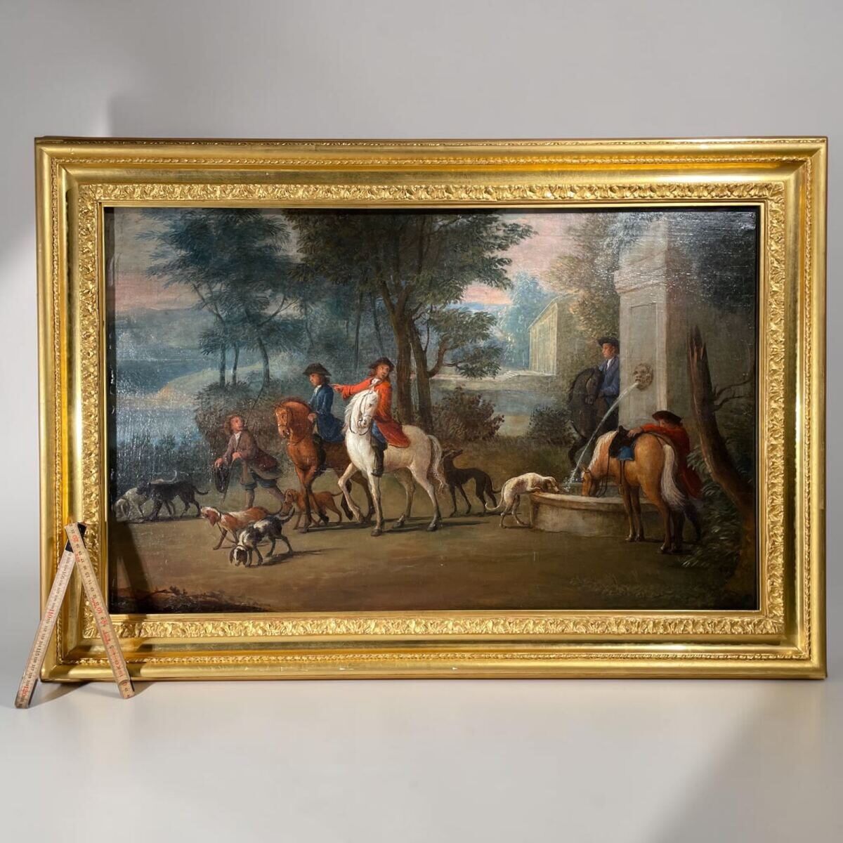 Dipinti: Gemälde, Aufbruch zur Jagd  – Usato da Zürich venduto da kunstkauf 2
