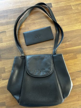Original JOOP! Leder-Handtasche & Portemonnaie Set Schwarz