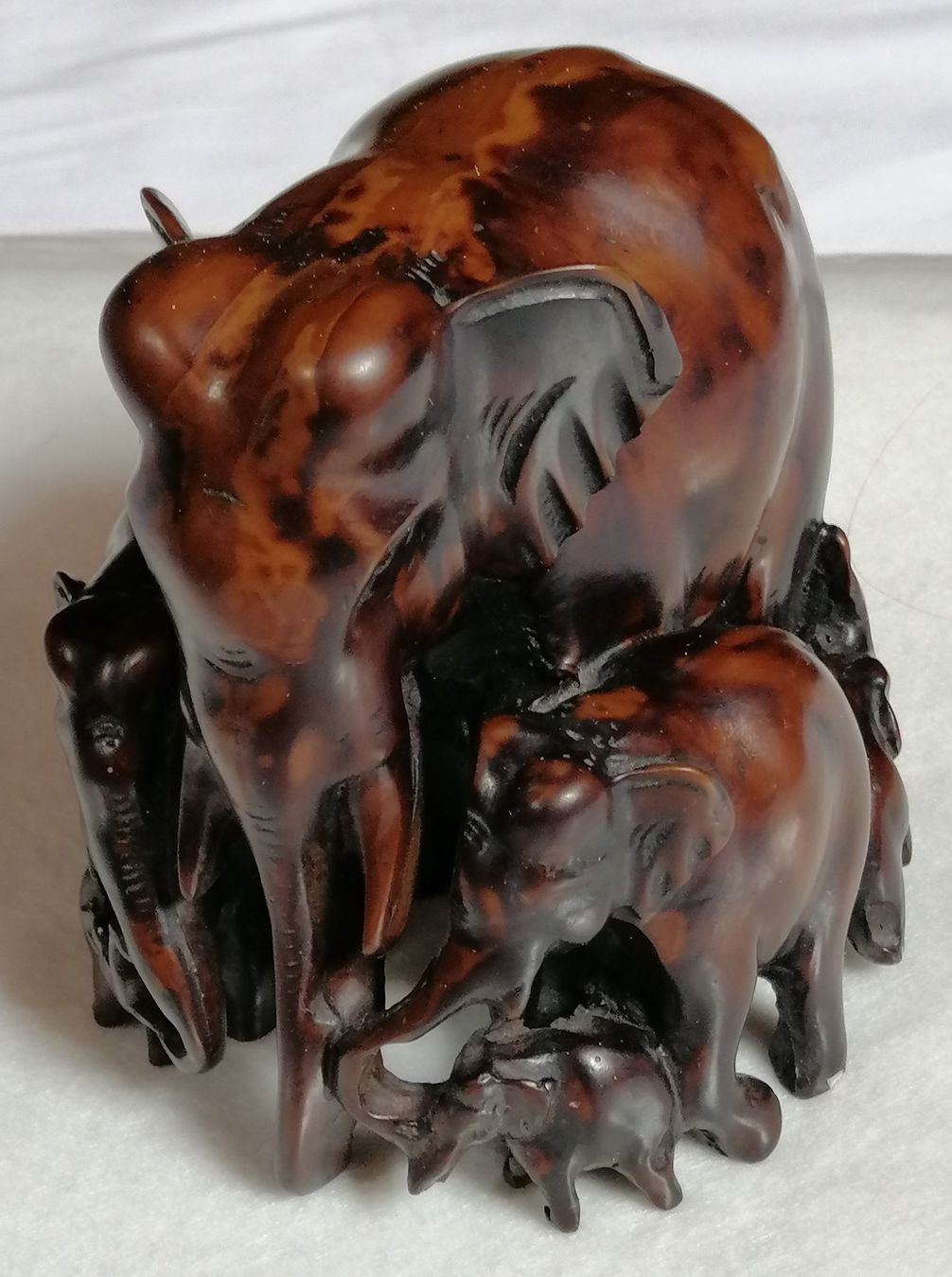 Statuette: Elefanten Kunstharz - Siebenköpfige Elefantengruppe – Usato da Oberriet SG venduto da Atir47 3