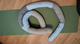 Nestchenschlange baby blau grau für Babybett, Randschutz