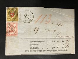 1862 Rayon II+III auf Brief, beide leicht defekt, KP 2200.--