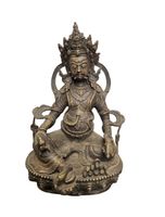 Estatuette Kubera du Nepal en bronze