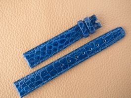 Luxus: Krokodil NOS 14mm Königsblau Croco 14 mm Uhrenband