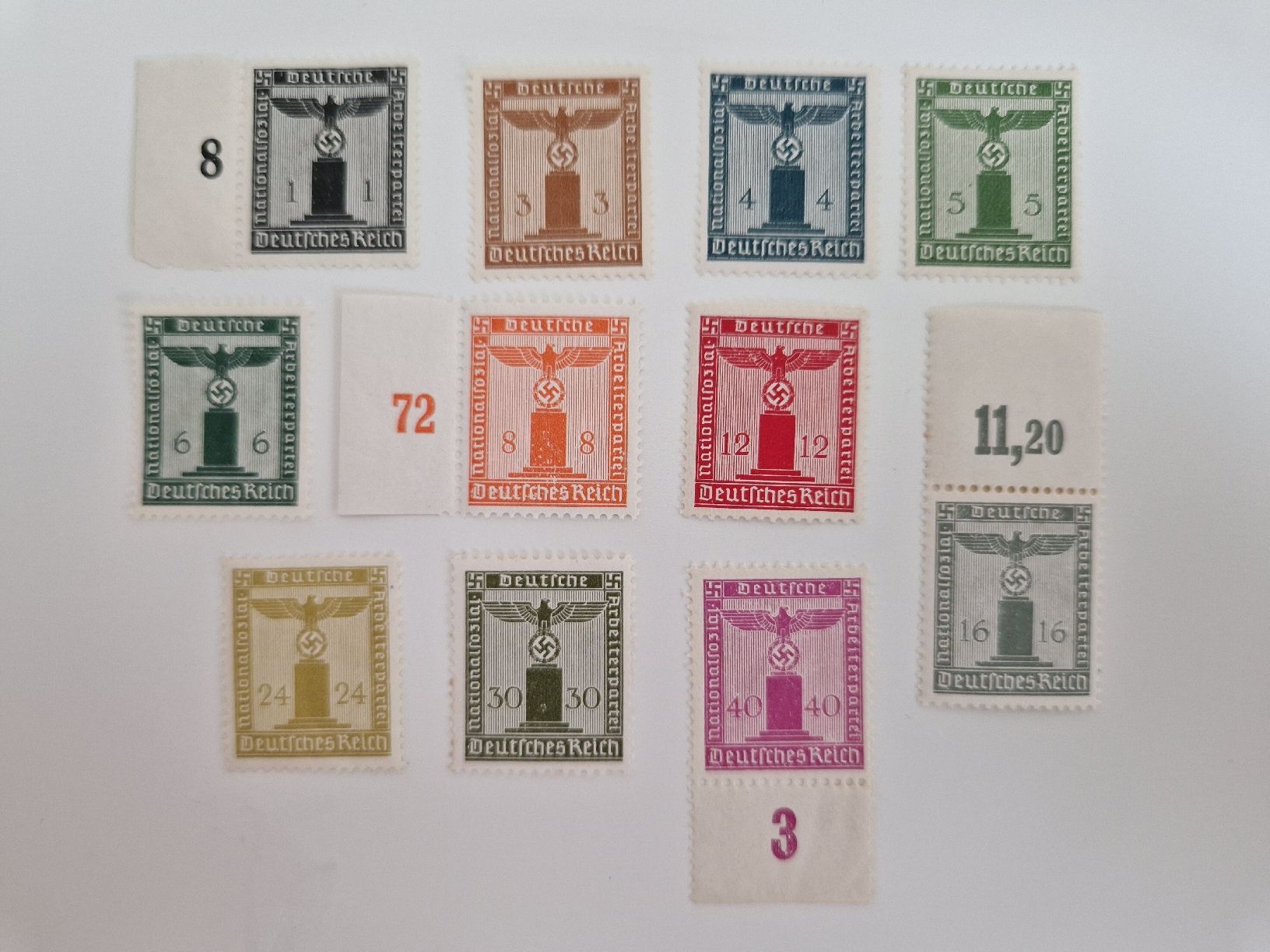 Tous les timbres: Deutsches Reich Dienstmarken Set Briefmarken postfrisch – Neuf (Voir description) à St. Gallen par Enrico_SG