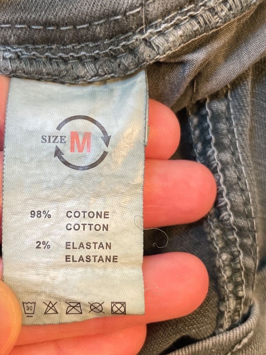 Jeans: italienische Jeans graugrün elastischer Bund Gr.M – Neu (gemäss Beschreibung) aus Küssnacht am Rigi von Monimaus03 3