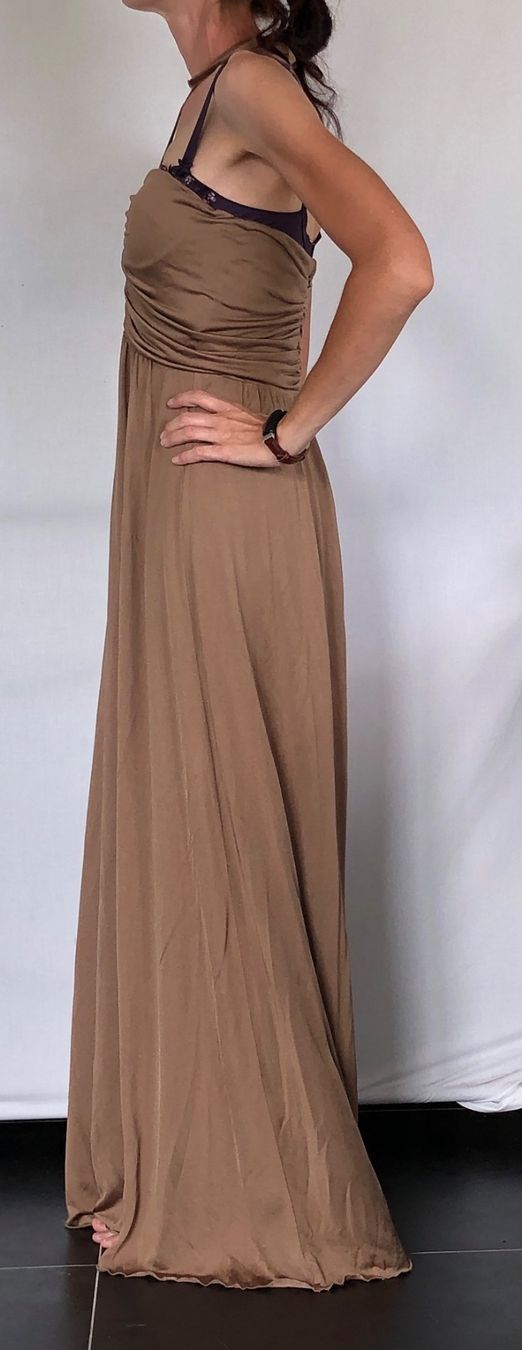 Max Mara Kleider: Robe bustier maxi couleur bronze Pianoforte di Max Mara – Gebraucht aus Coppet von Vanessamode 1