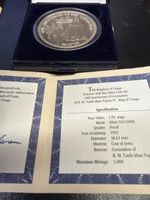 (3583)Silbermünze Tonga 1 Pa'anga 1992 Krönung 925er Silber