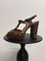 L'autre Chose Plateausandalen 37 braun Snake High Heels
