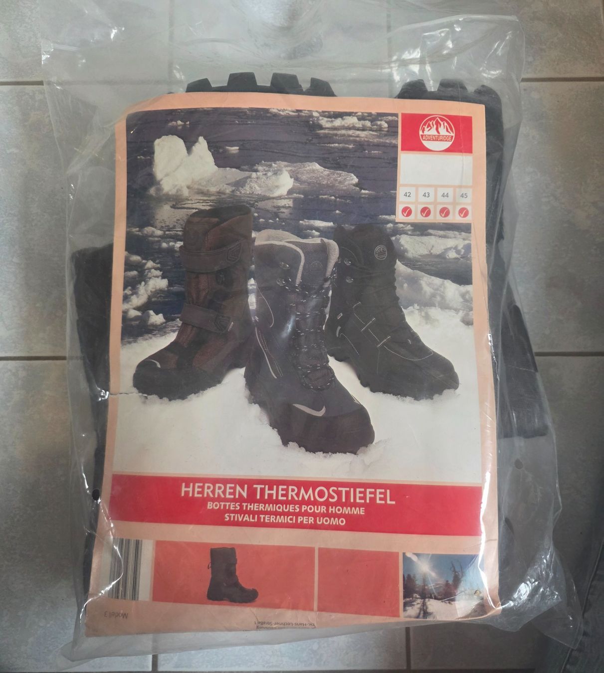 Scarpe da uomo: Bottes Hiver thermiques - Adventuridge - Taille 43 – Nuovo e nell'imballaggio originale da Jouxtens-Mézery venduto da ger_hpd5
