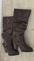 Slouch Boots mit Schnallen - 39 - Boho-Chic
