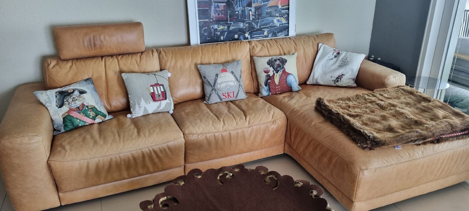 Divani: Toller vintage Ledercouch mit motorischer Liegefunktion – Usato da Rorschacherberg venduto da Alf06