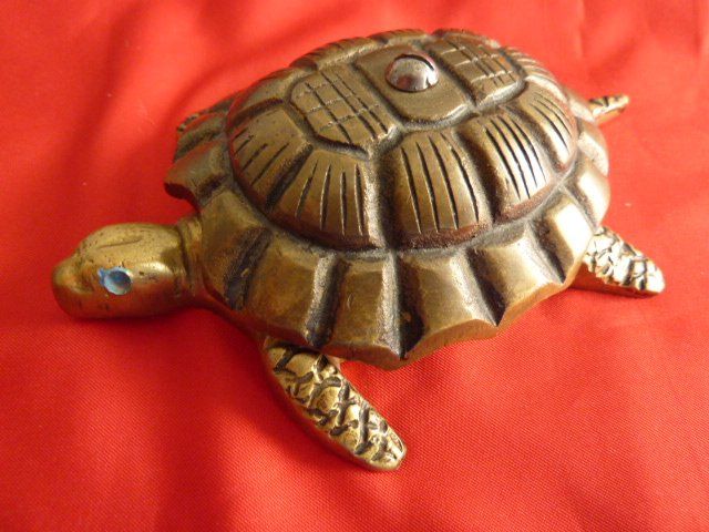 Portacenere: Messing Schildkröte - und Blatt - Aschenbecher – Usato da Hombrechtikon venduto da mincky 2