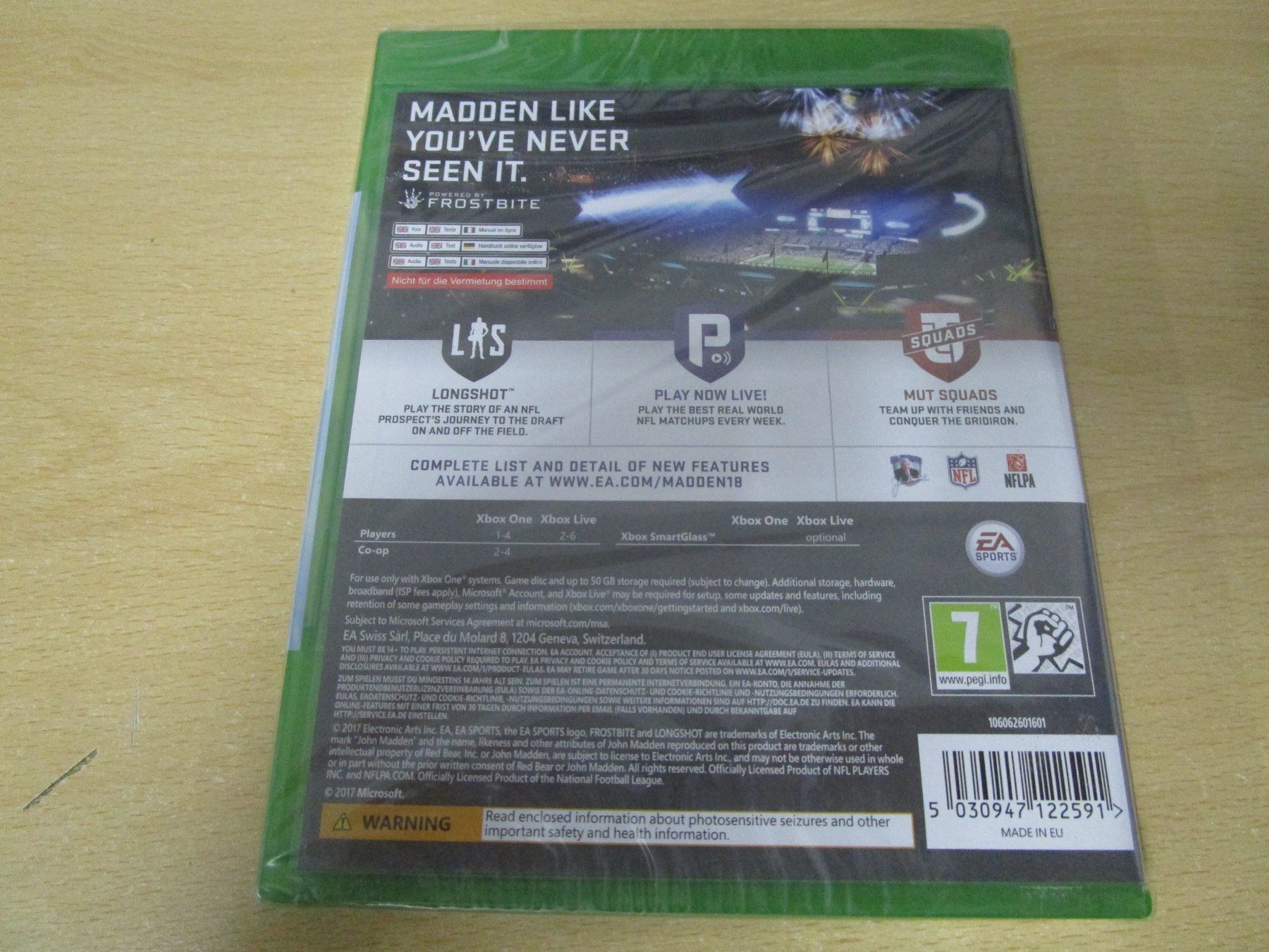Microsoft Giochi: Madden NFL 18 - Xbox One - NEUWARE - X1 – Nuovo e nell'imballaggio originale da Goldau venduto da agestuffer 1