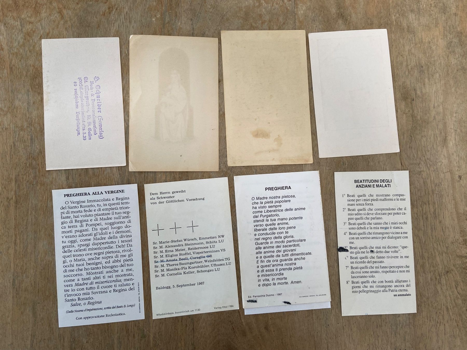 Foto & Immagini: 8 Andachtsbilder Madonna Maria Mutter Gottes – Usato da Luzern venduto da waterfront1 3