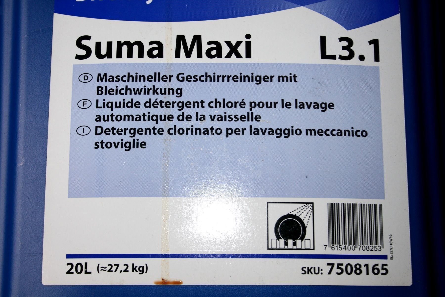 Pflegeprodukte: Geschirrwaschmittel SUMA MAXI L3.1, 20 L – Neu und originalverpackt aus Schaffhausen von Spezialist 1