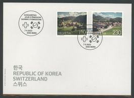2023, FDC, Gemeinschaftsausgabe CH–Republik Korea(1959–1960)