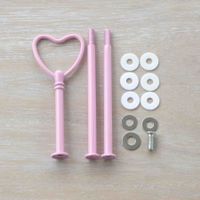 20 Etagerestangensets Herz rosa