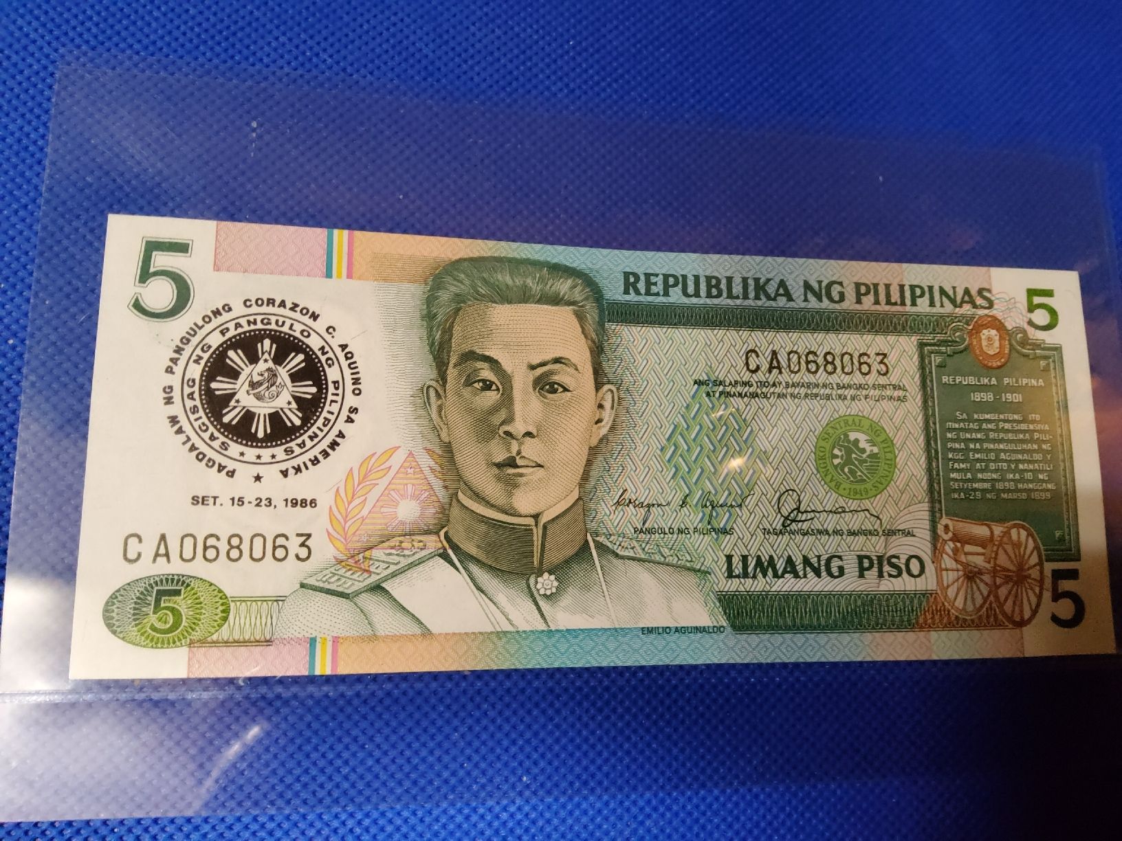 Banconote: Banknote Pilipinas 1986 NEU – Nuovo e nell'imballaggio originale da Herisau venduto da Nluanalucas