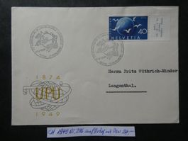 CH 1949 Nr. 296 auf Brief