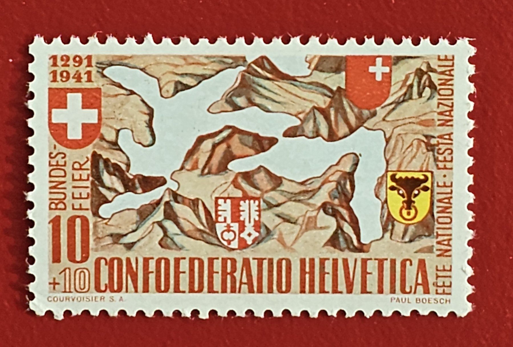 Tutti i francobolli: PRO PATRIA 13 VIERWALDSTÄTTERSEE 1941** POSTFRISCH – Nuovo (secondo la descrizione) da Düdingen venduto da Quartierstrasse