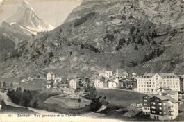 Zermatt   VS   -   Generalansicht mit Matterhorn    um 1910