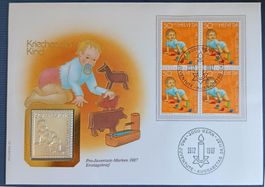 Numisbrief Kriechendes Kind mit Silbermedaille ab 1 Fr. !!