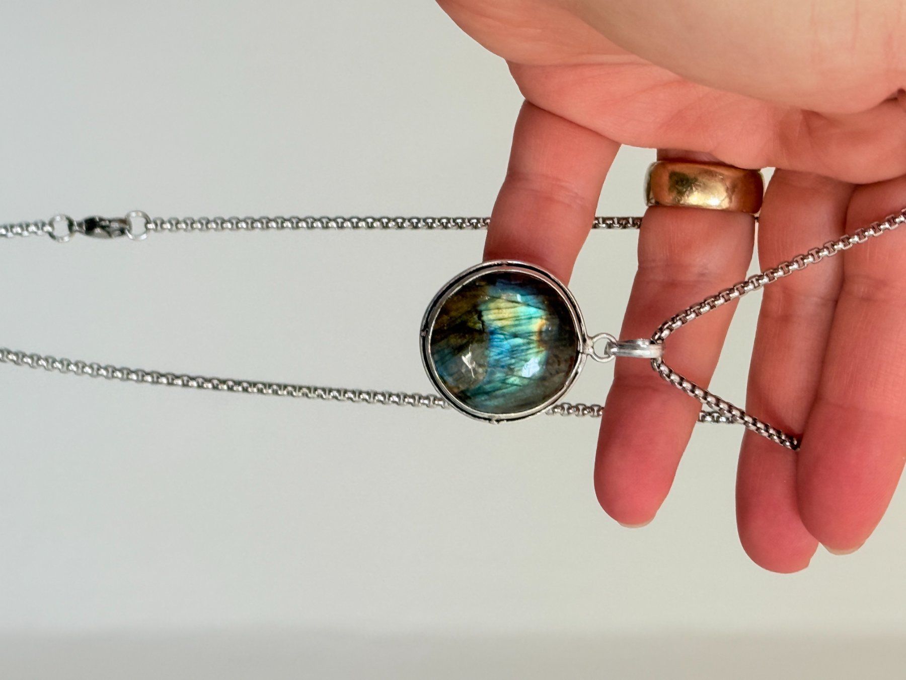 Catenine: Collier labradorite, élégant et tendance ✨ – Nuovo e nell'imballaggio originale da Genève venduto da AWWA 8
