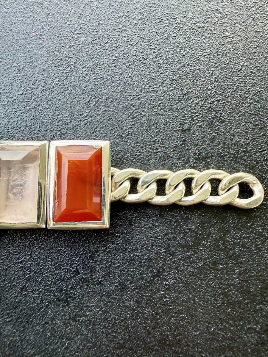 Bracciali & Braccialetti: Armband Silber mit Halbedelsteinen – Usato da Biel/Bienne venduto da karin.fleischer 3
