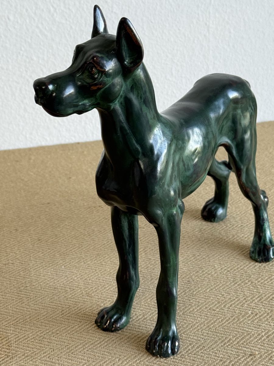 Statuette: Grosse Figur DEUTSCHE DOGGE Bronzeguss  – Usato da Konolfingen venduto da petzipetz 3