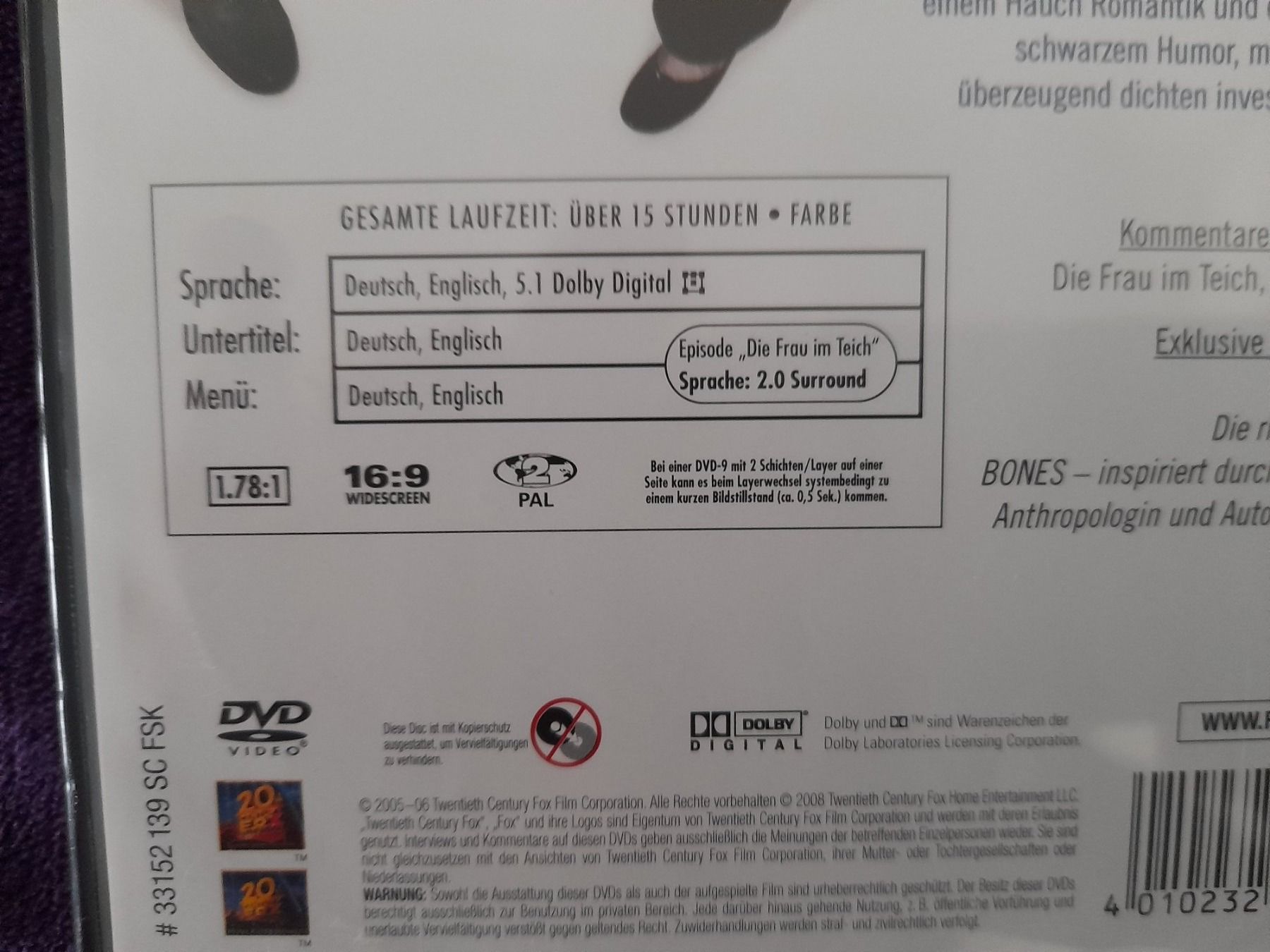 Tutti i DVDs: BONES   STAFFEL 1 -  12   ORIGINAL - VERSION – Usato da Aesch BL venduto da Burschi59 3