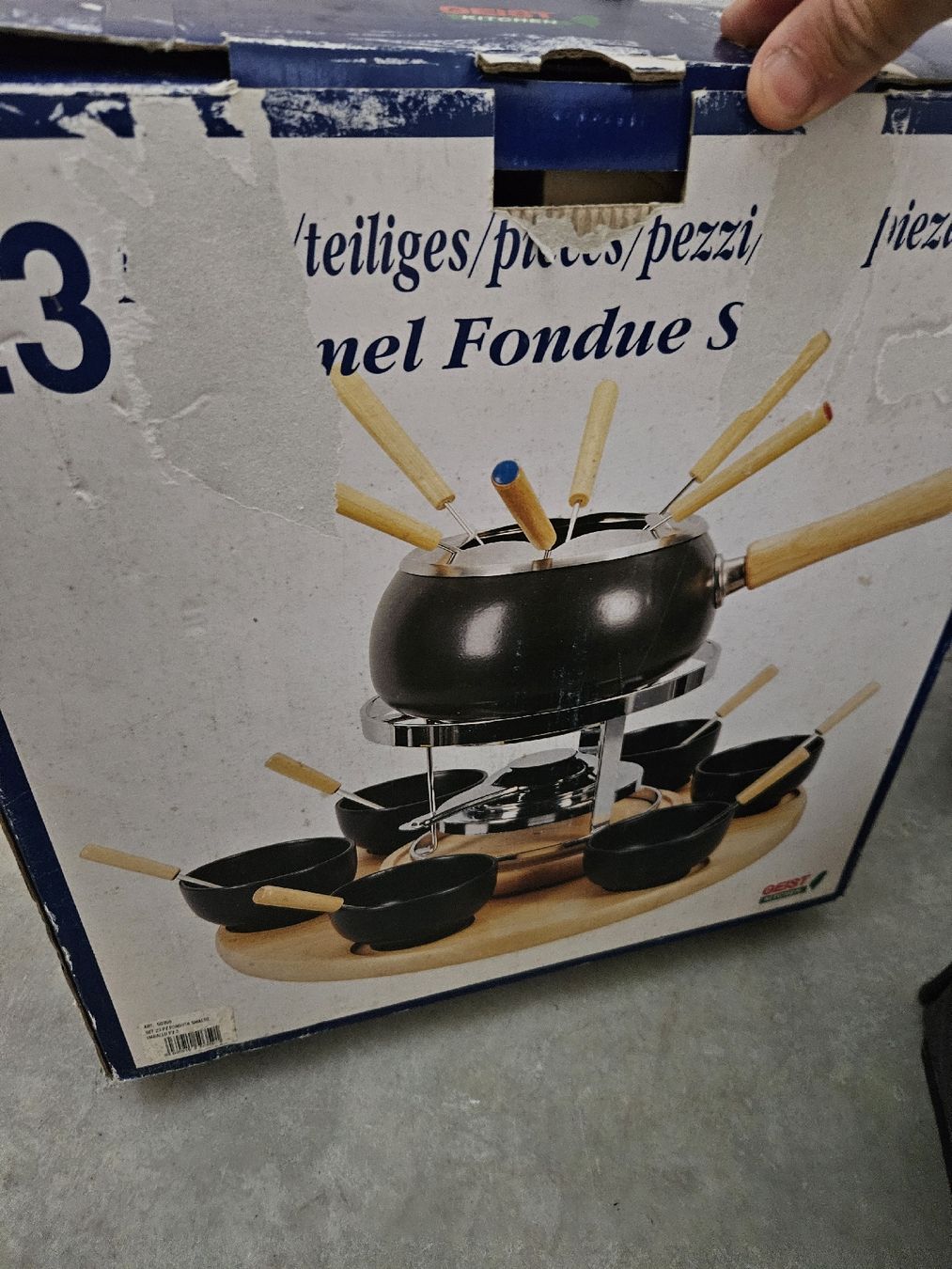 Set di piatti: Fondue Set 23-teilig neuwertig – Nuovo e nell'imballaggio originale da Birmensdorf ZH venduto da kar_f86l 1