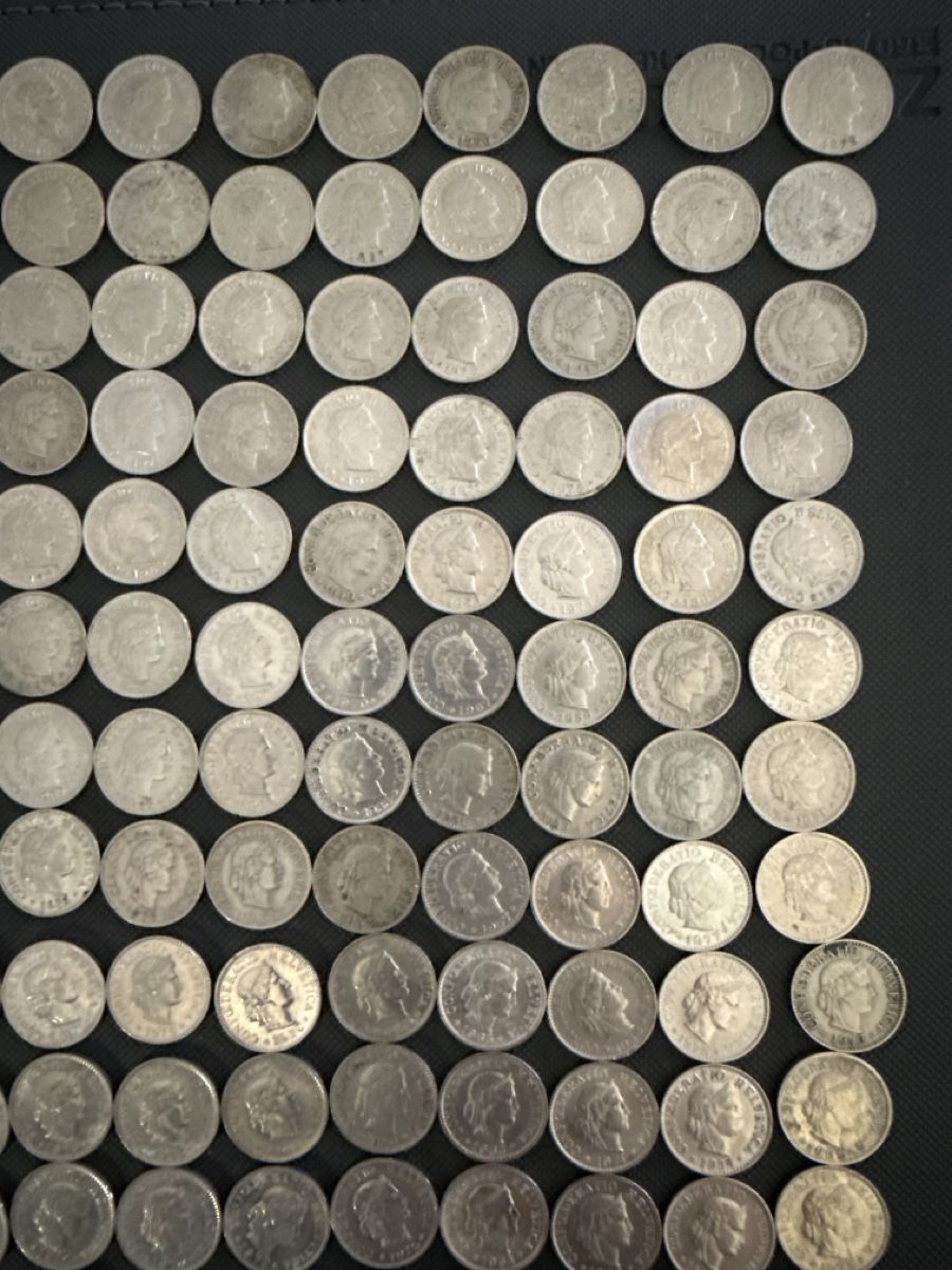 Tutti le monete: 5 Rappen Sammlung Silber Ab1919 204 Stück – Usato da St. Margrethen SG venduto da meg_6b9w 2