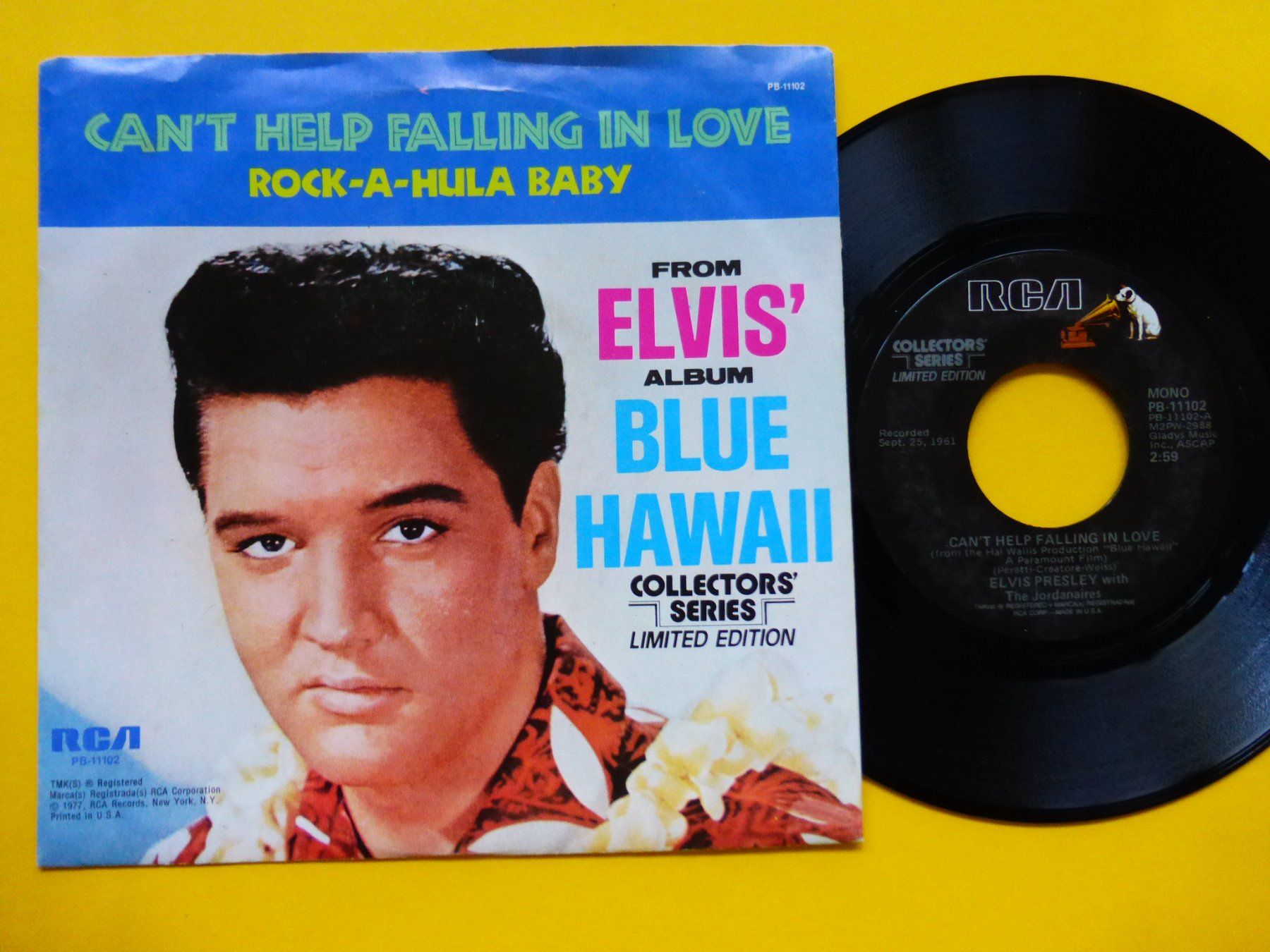 Schallplatten: ELVIS PRESLEY 7" CAN'T HELP FALLING IN LOVE – Gebraucht aus Zürich von