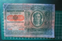 currency österreich ungarische banknote 100 kronen 1912