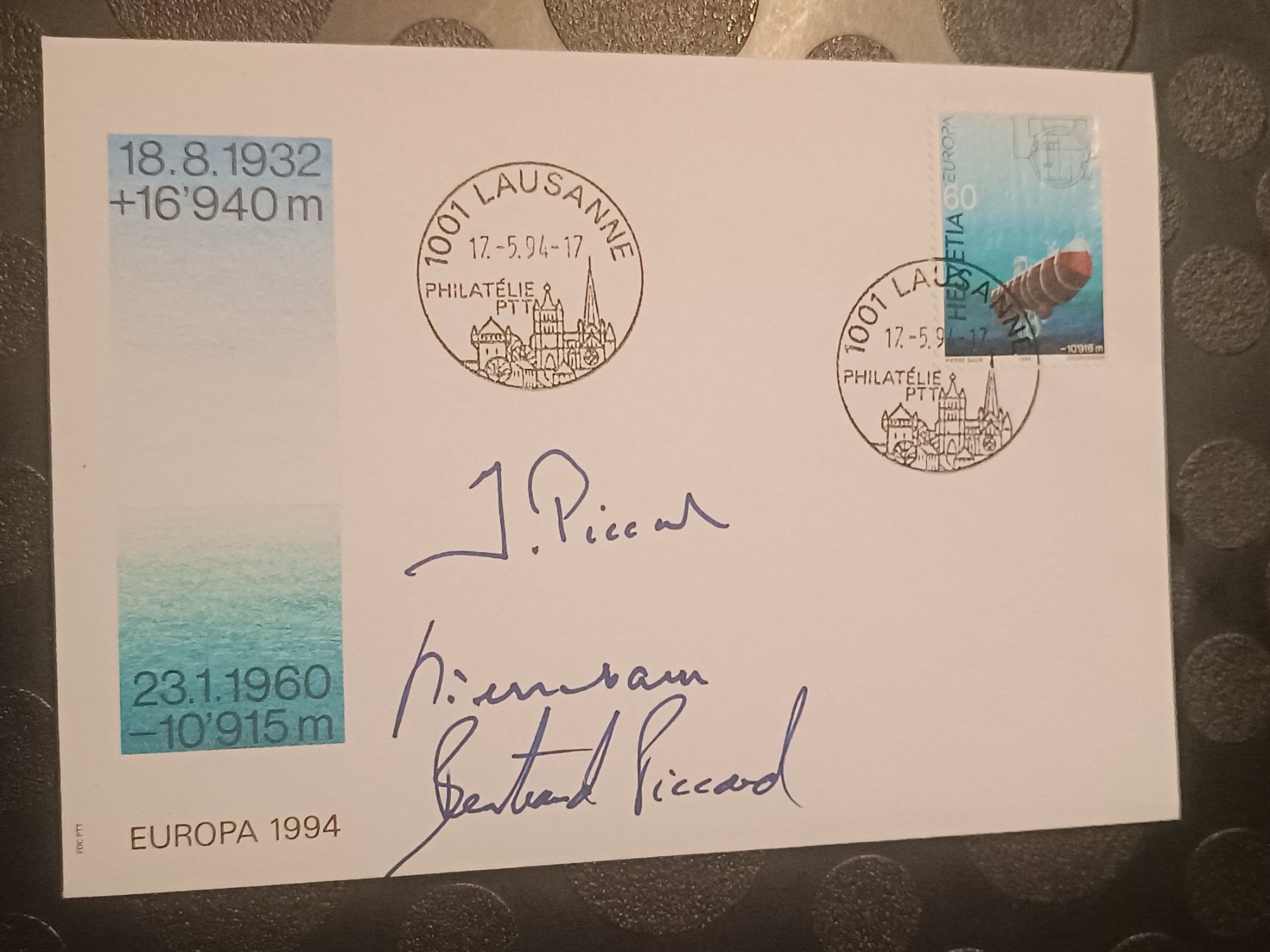 Autogramme: Jacques & Bertrand Piccard - handsigniert – Gebraucht aus Menziken von Artographs