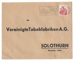 SWITZERLAND cover Geneve 1 15.09.42 PWF 3.12