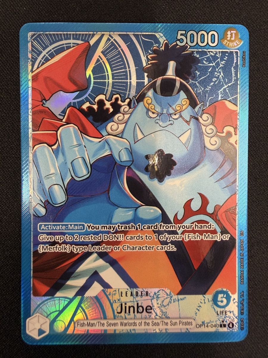 Bandai Carte collezionabili: One Piece Jinbe OP14-040 Leader Parallel NM – Nuovo (secondo la descrizione) da Rolle venduto da KPTreasures