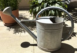 Vintage Giesskanne Metall feuerverzinkt Inhalt 14 Liter