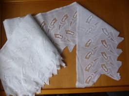 Alte St. Galler Aetz- Spitzen weiss - Preis pro Teil = 1m