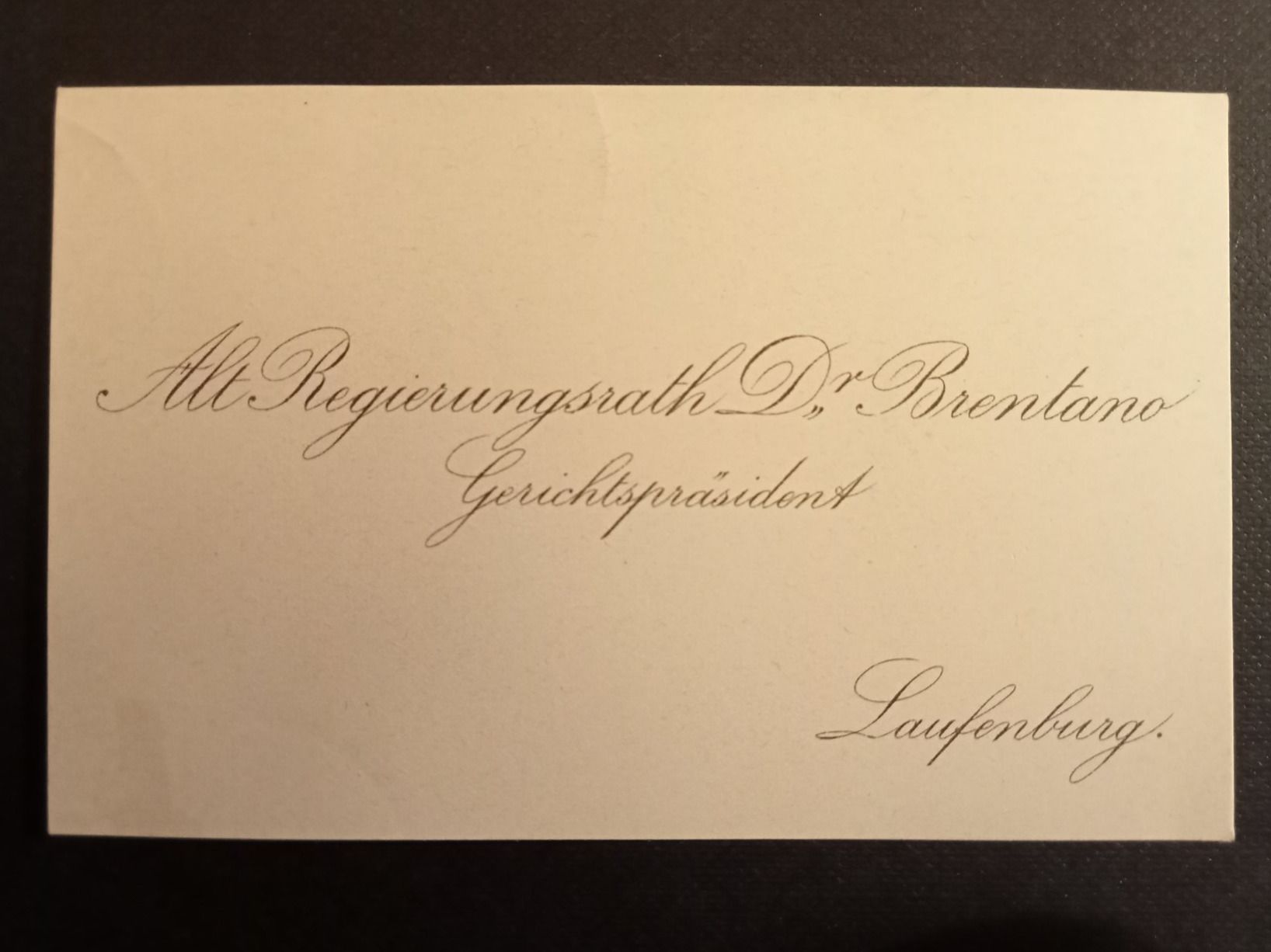 Tutti i francobolli: Dr. Brentano, Visitenkarte – Usato da Luzern venduto da Einh0rn