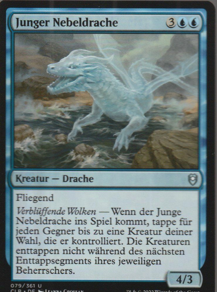 Magic The Gathering Sammelbilder & Trading cards: TCG Magic The Gathering MTG CLB 079 Junger Nebeldrache – Neu (gemäss Beschreibung) aus Vezia von Aquarius_Age
