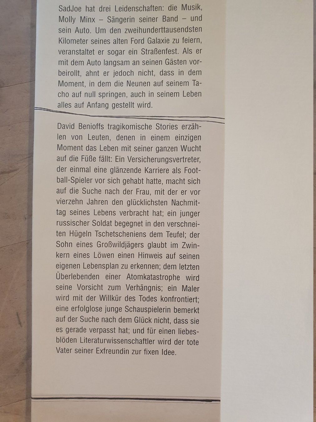 Bücher: Alles auf Anfang Davin Benioff Blessing – Gebraucht aus Zürich von loosebone 1