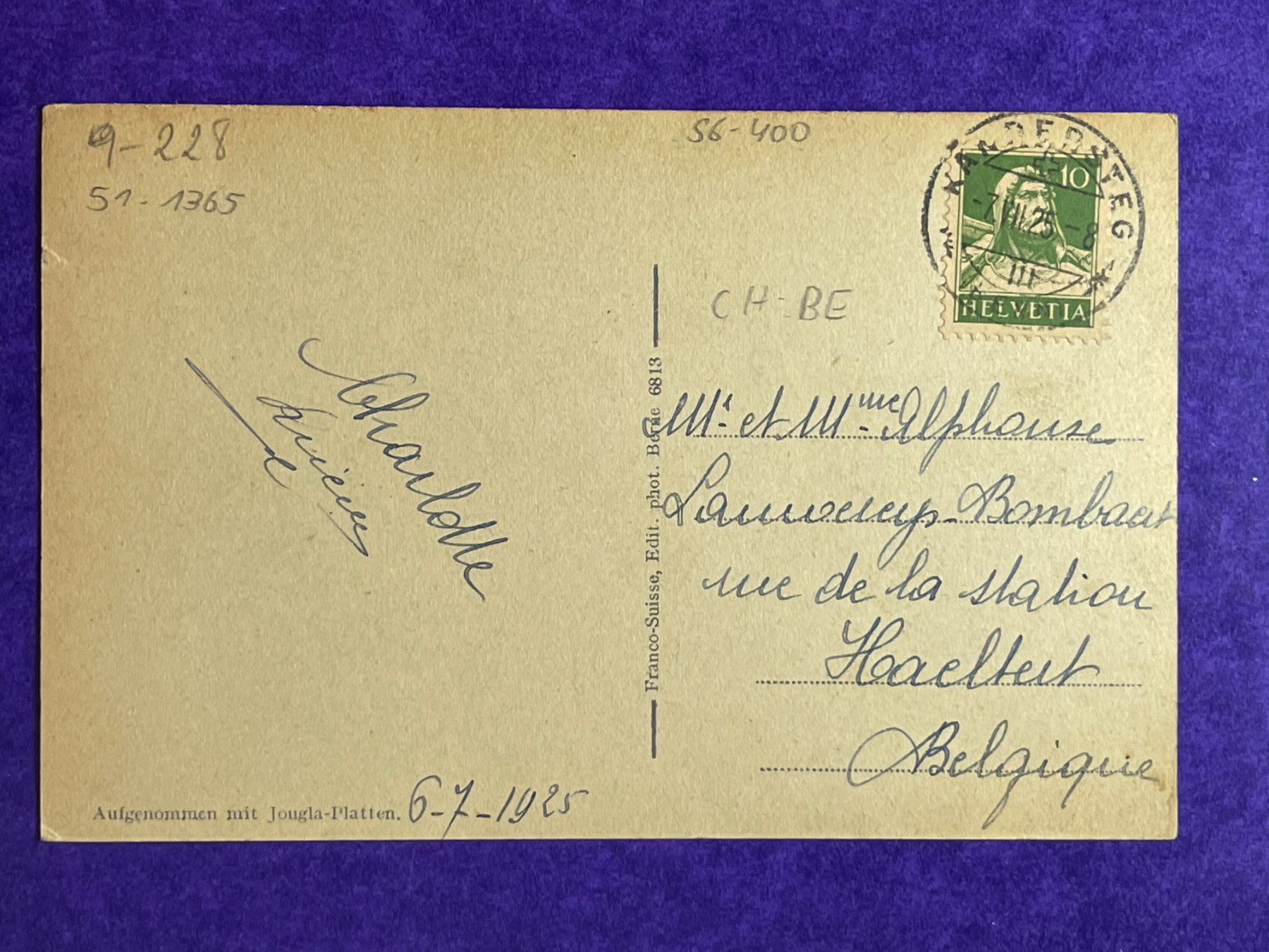 Ansichtskarten: Kandersteg - Kirche mit Blümlisalp – Gebraucht aus Steg VS von danwer74 1