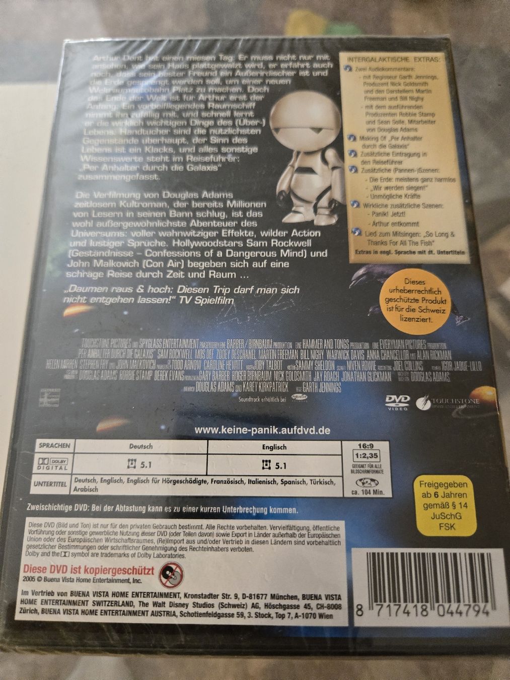 Tutti i DVDs: Per Anhalter Durch die Galaxis DVD Neu – Nuovo e nell'imballaggio originale da Bussigny venduto da Kfdlt 1