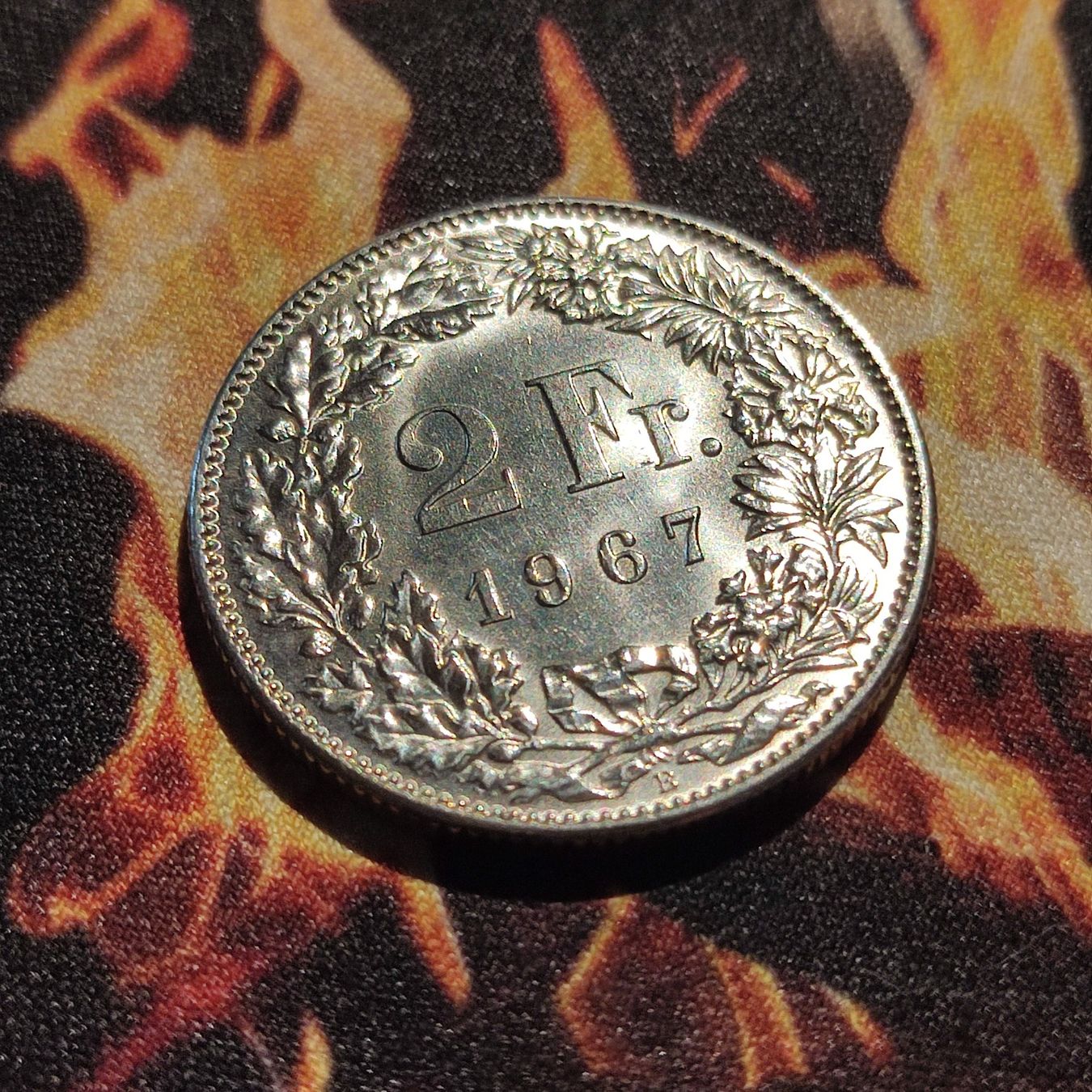 Alle Münzen: 2 Franken 1967, Silber, Unz-Stgl. – Gebraucht aus Rieden SG von res1291