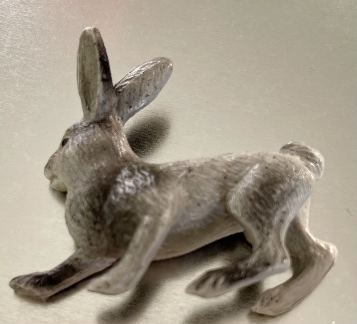 Bullyland Giocattoli: Seltener Bully (Bullyland) Hase, grau, stehend – Usato da Reinach BL venduto da sake08-2008 2