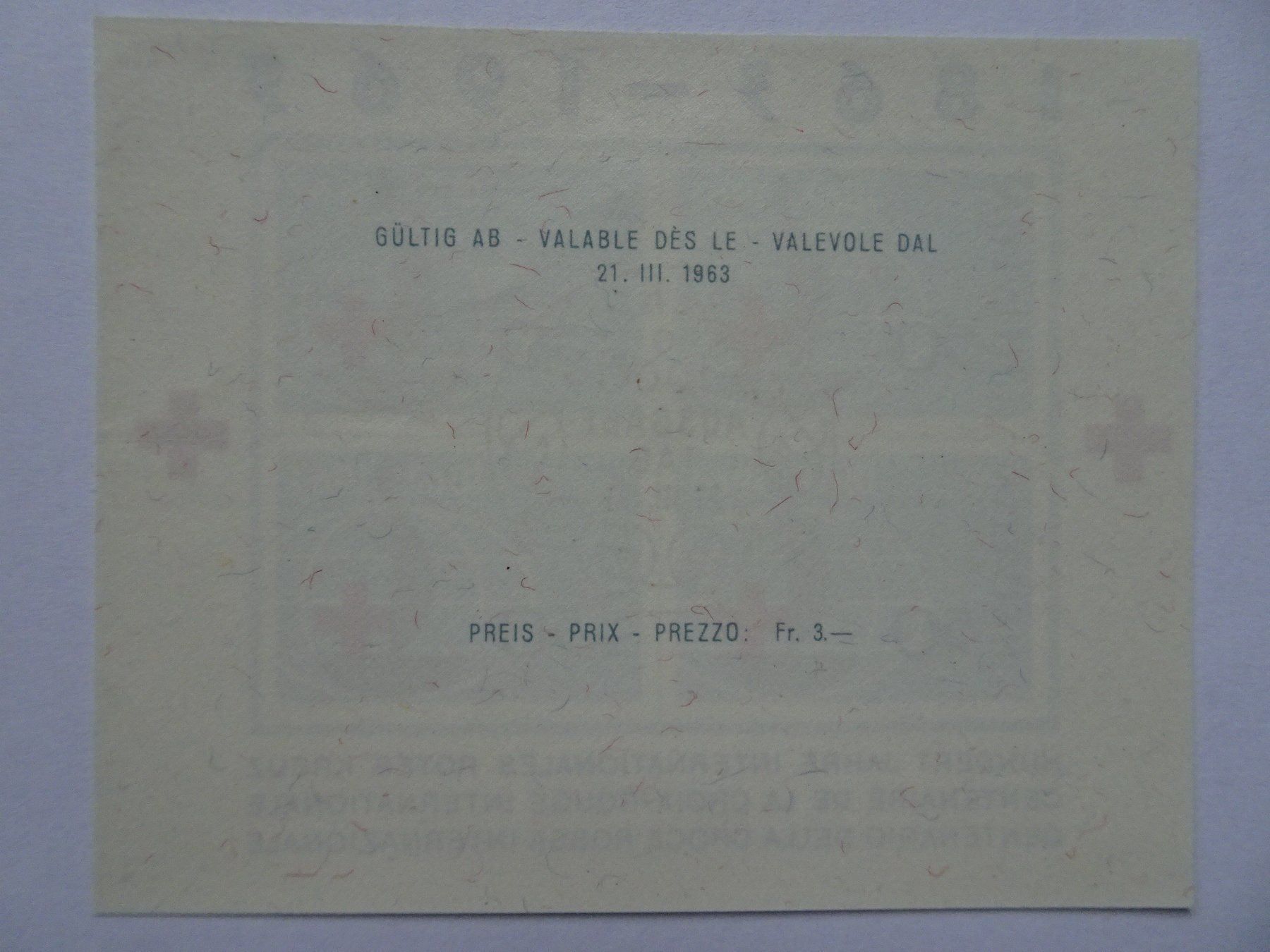Tutti i francobolli: 1963 – Nuovo (secondo la descrizione) da Aadorf venduto da Chnorli-Furz 2